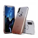 Wholesale iPhone X (Ten) 360 Gradient Armor Hybrid Case (Dark Red)